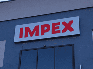 Kaseton świecący dla firmy IMPEX.